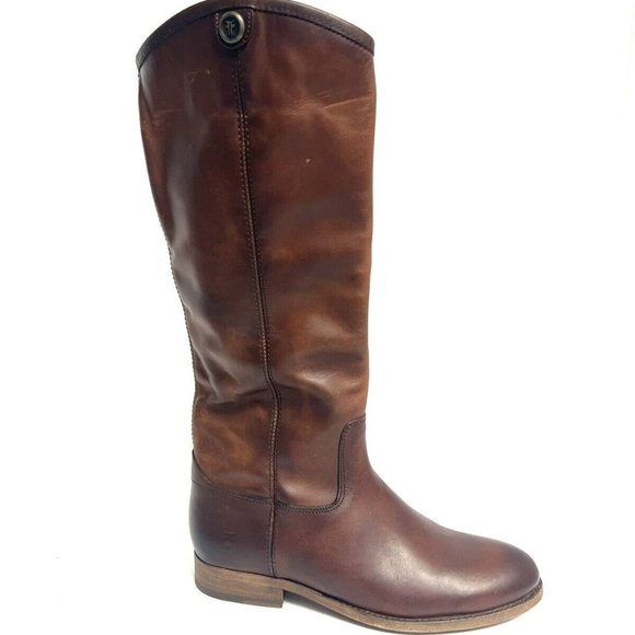 Frye Womens Melissa Button 2 Tall Boots Cognac Size 7 B(M)